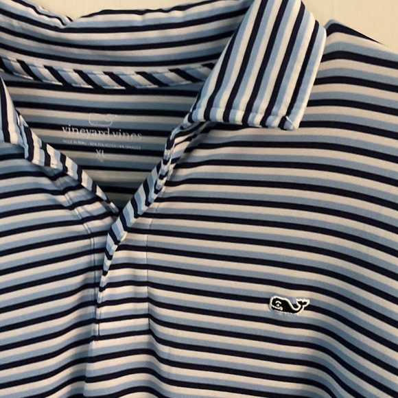 Vineyard Vines Blue and White Polo Shirt - Picture 2 of 6